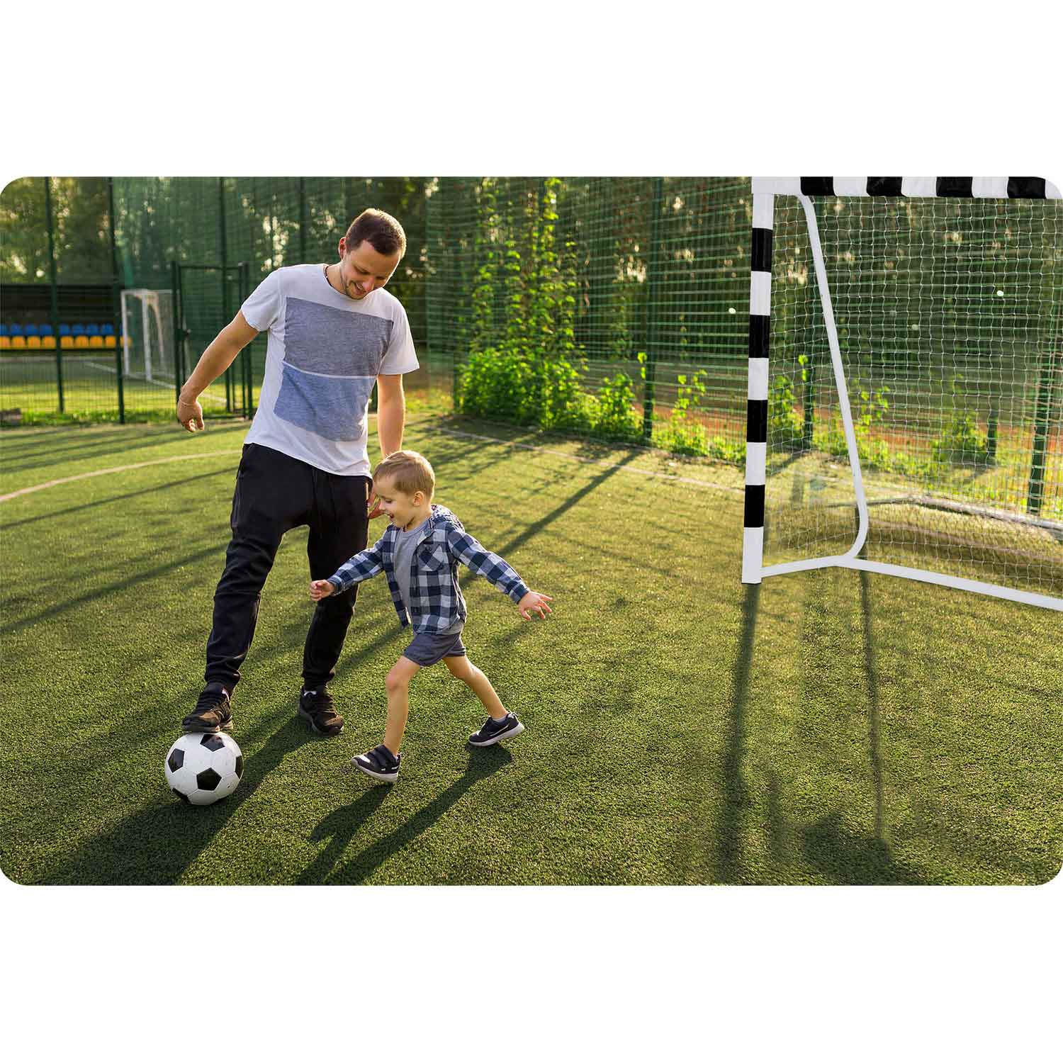 300 x 200 x 90 cm NS-465 futbolo vartai juodai balti