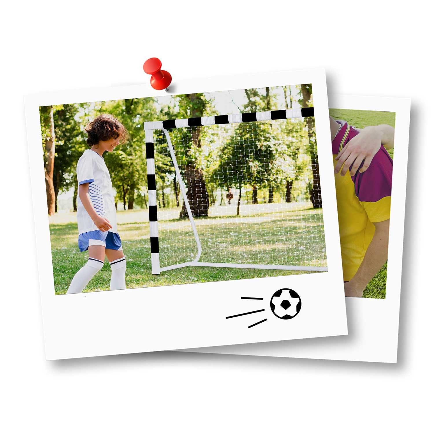 300 x 200 x 90 cm NS-465 futbolo vartai juodai balti