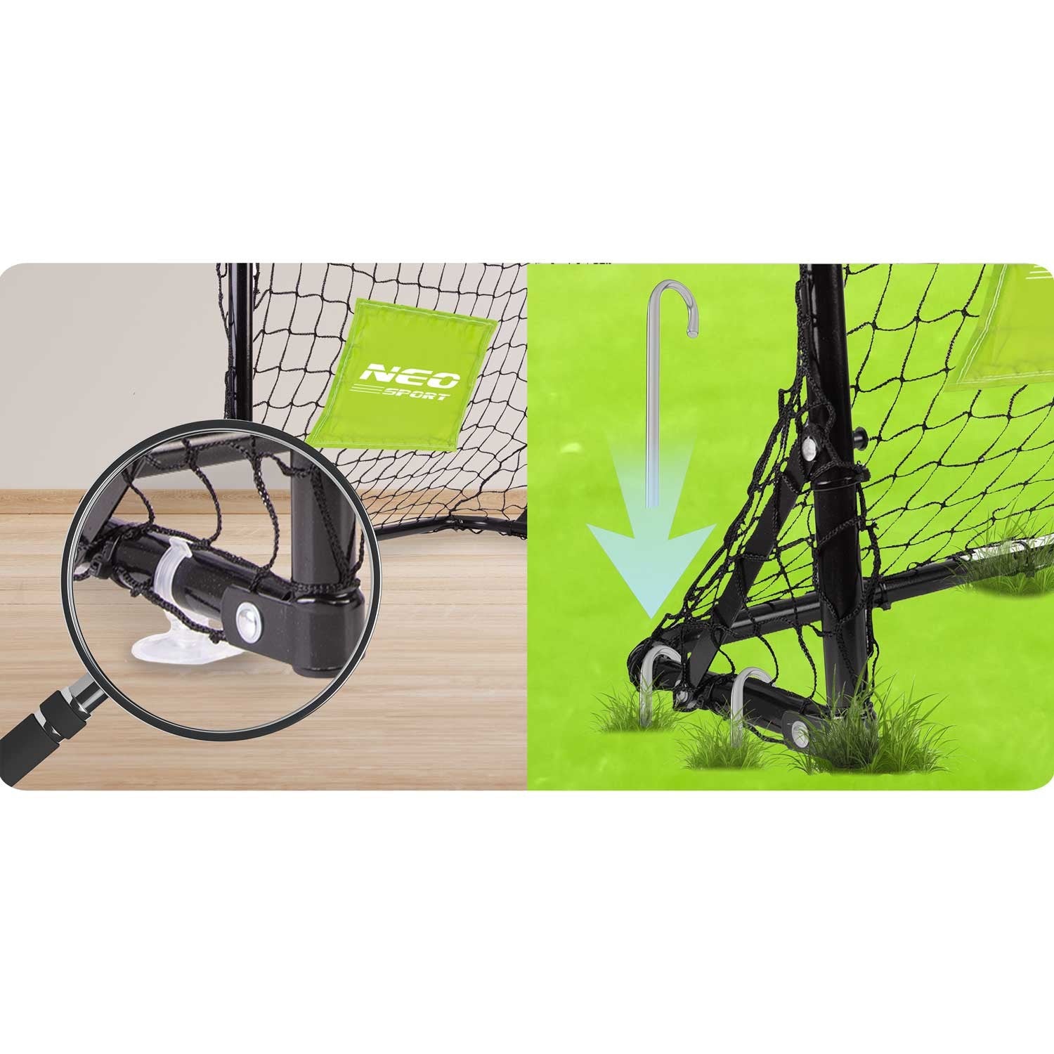 Futbolo vartai - 2 vienetų rinkinys - 60 x 45 x 25 cm NS-461