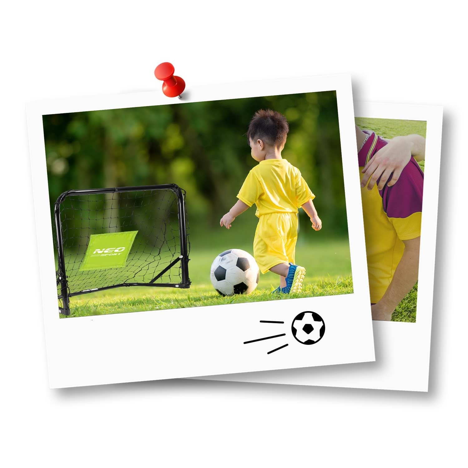 Futbolo vartai - 2 vienetų rinkinys - 60 x 45 x 25 cm NS-461