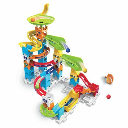 Marmuro rinkinys Vtech Marble Rush Marble Run - Beginner Set Lenktynių trasa + 4 metų Trasa su Rampomis 47 Dalys