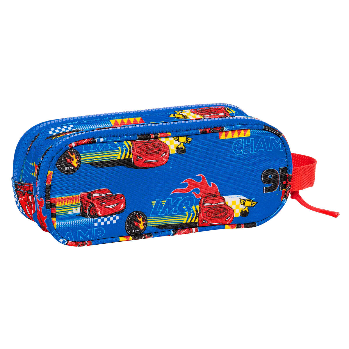 Dvigubas penalas Cars Race ready Mėlyna 21 x 8 x 6 cm