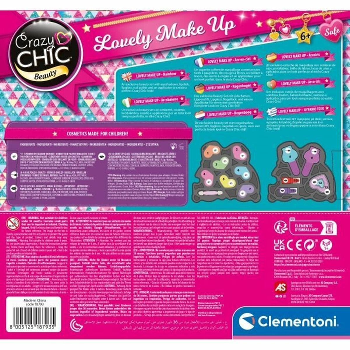 Krembriulė Clementoni Crazy Chic Beauty Lovely Make up Spalvotas