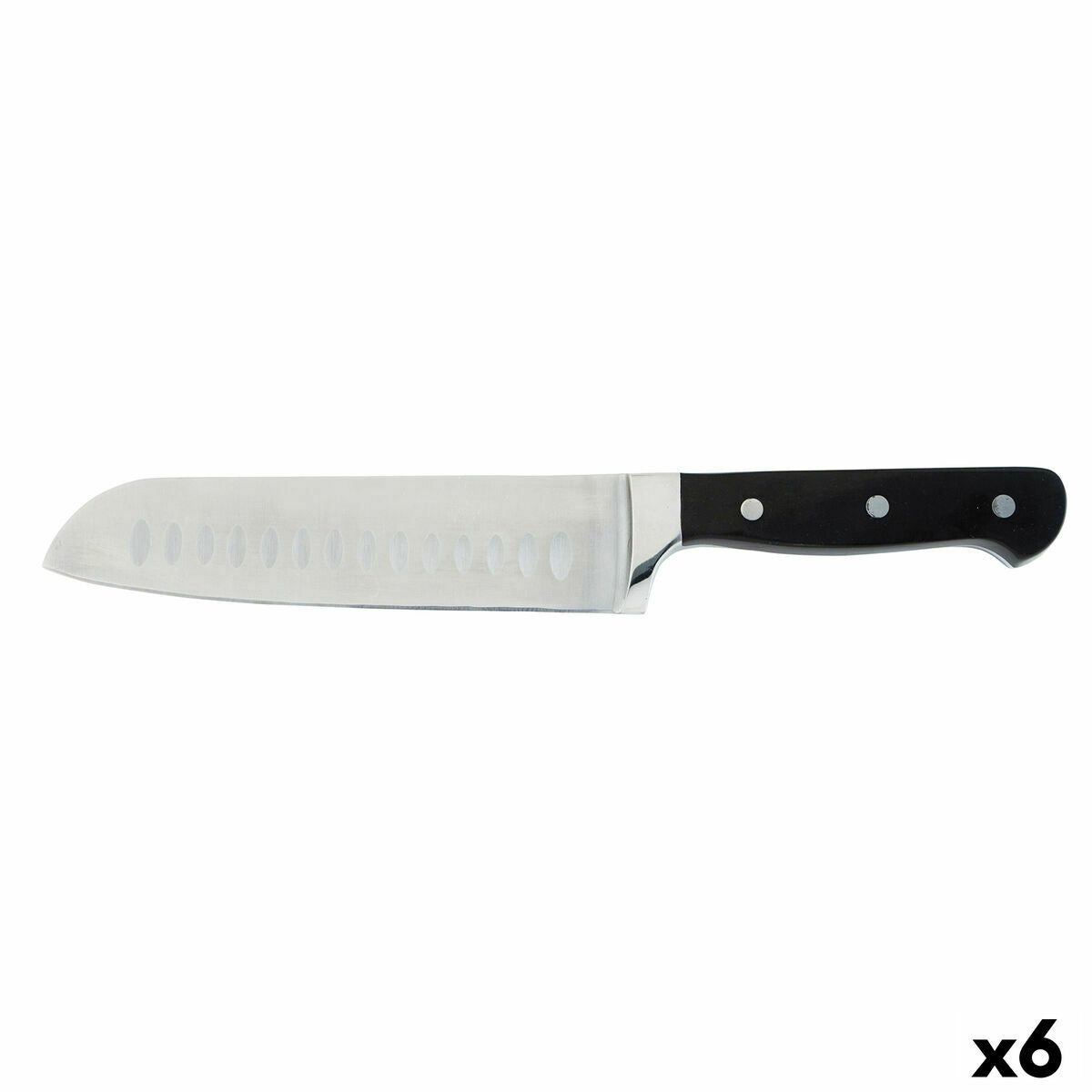 Santoku peilis Quid Professional Inox Chef Black Juoda Metalinis (Pack 6x)