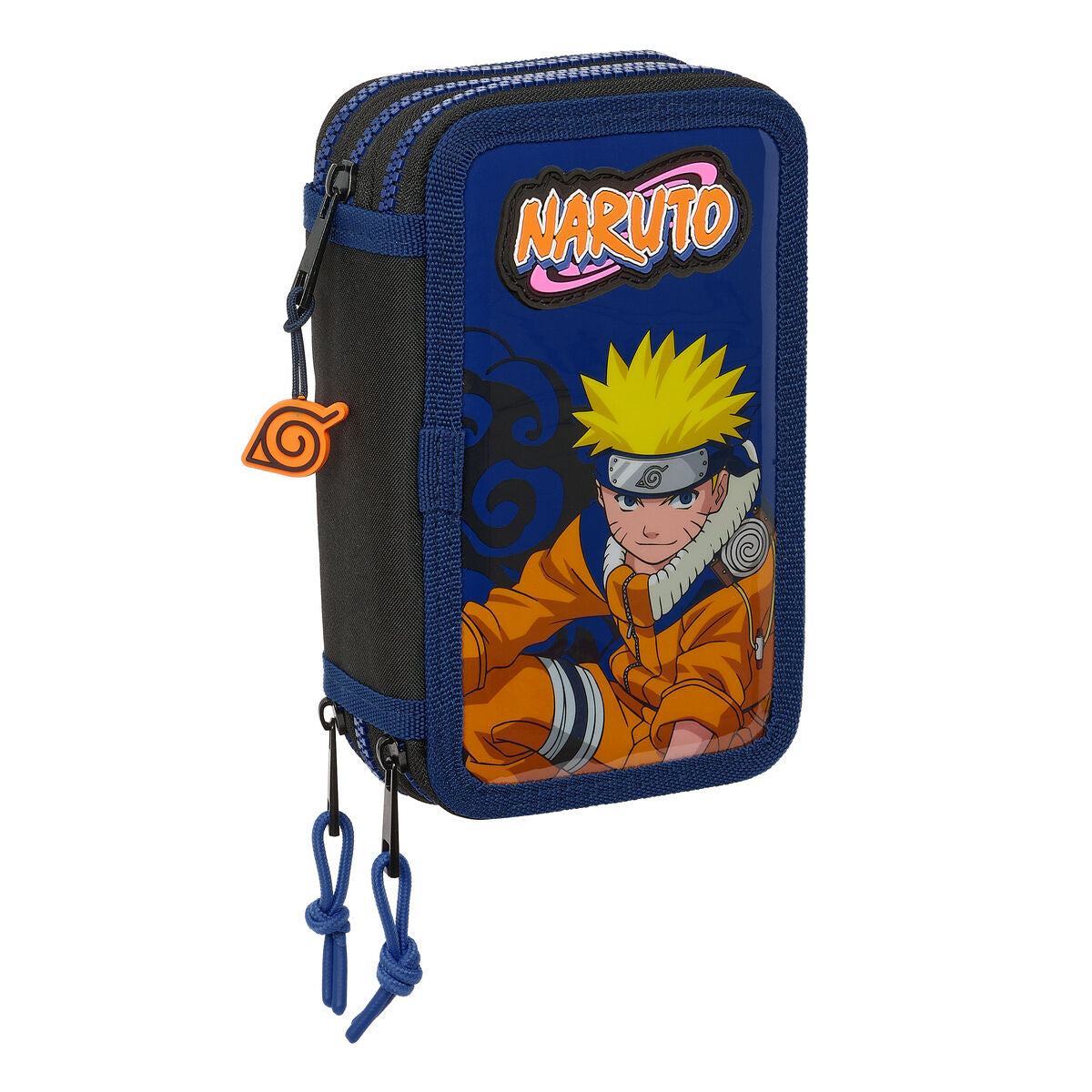 Trigubas penalas Naruto Ninja Mėlyna Juoda 12,5 x 19,5 x 5,5 cm 36 Dalys