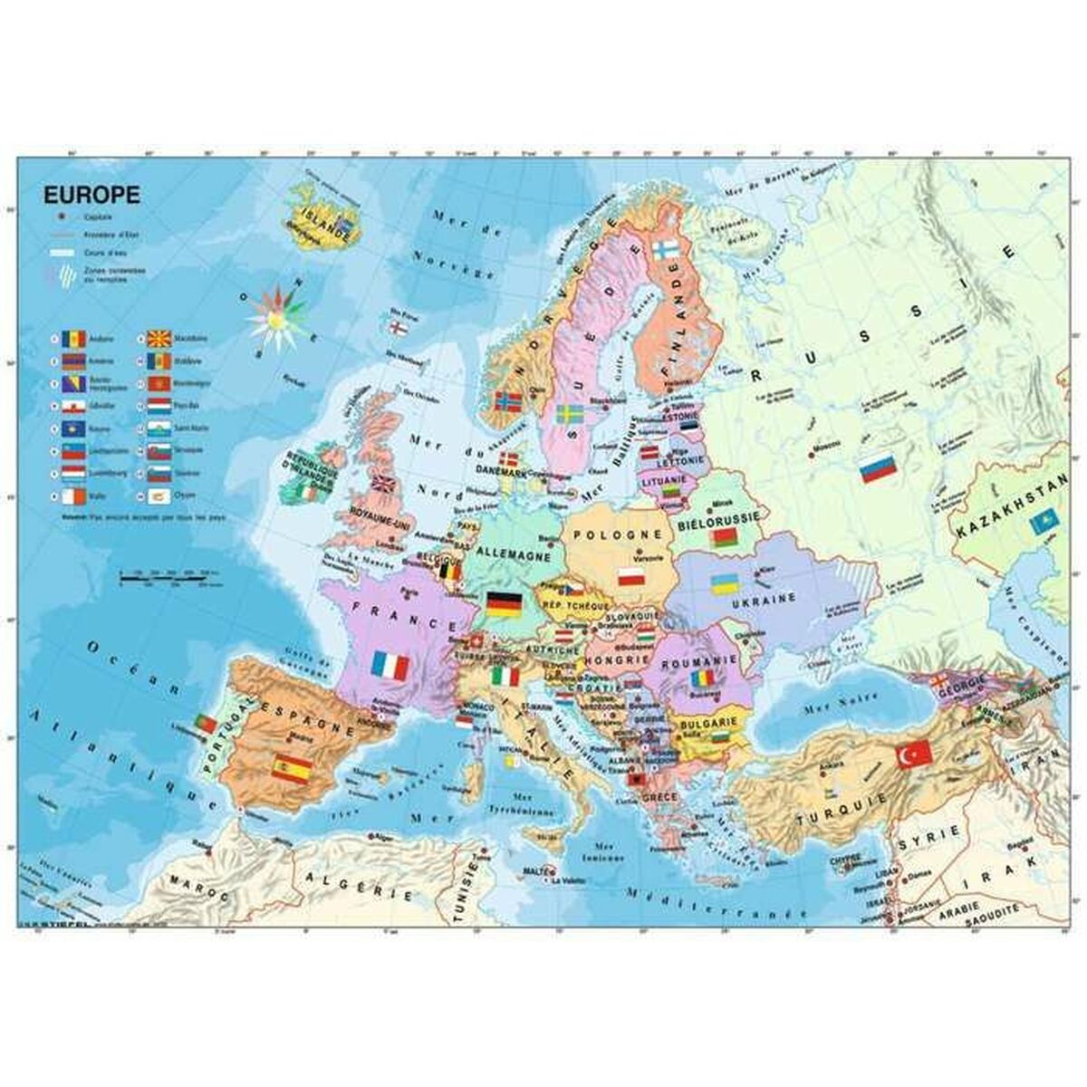 Dėlionė Ravensburger Carte d'Europe