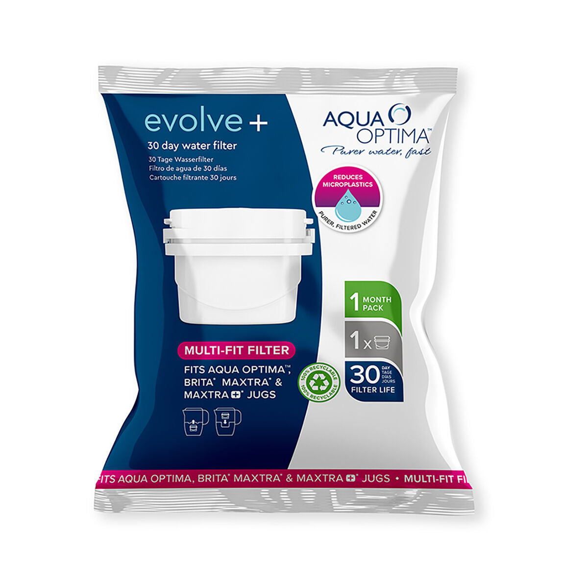 Vandens filtras Aqua Optima Single Life Evolve Rinkinys 12 vnt.