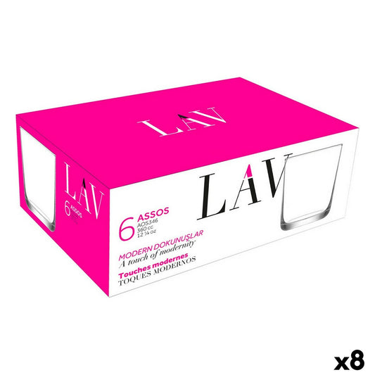 Stiklinių rinkinys LAV Assos 360 ml 6 Dalys (8 vnt.)