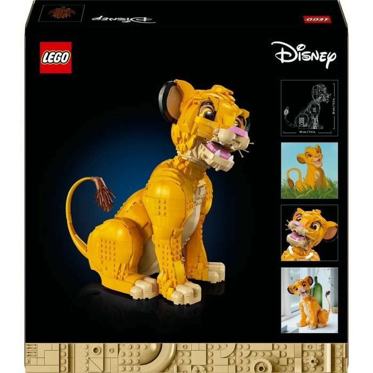 Statybos rinkinys Lego Disney Classic 43247 Simba, the Young Lion King Spalvotas 1445 Dalys