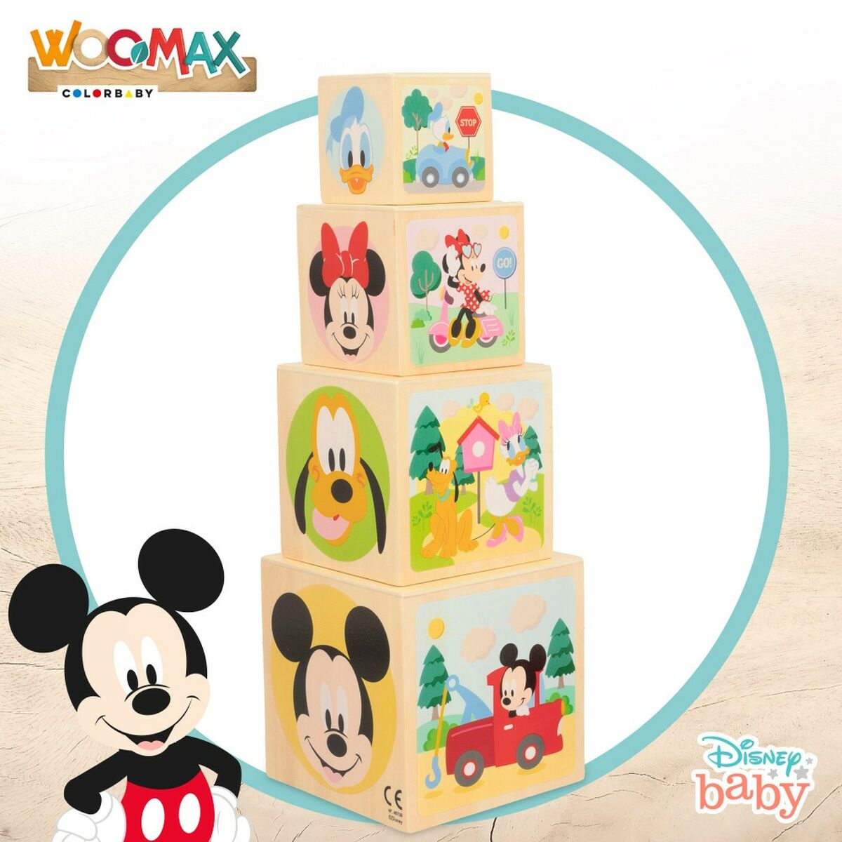 Statymo blokai Disney 8 Dalys 4 vnt. 12,2 x 12,2 x 12,2 cm