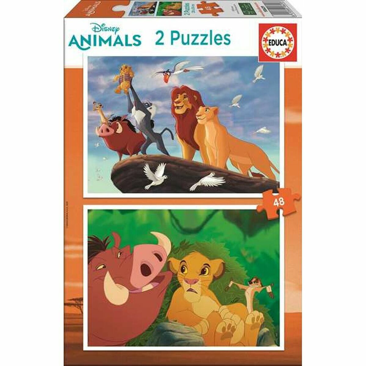 Dėlionė Educa Lion King (2 x 48 pcs)