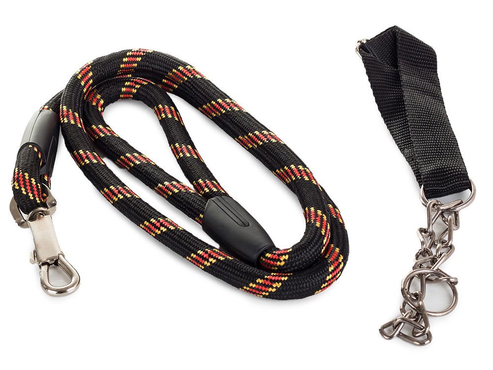 Dog lanyard 120cm/1.3cm stipri apykaklė