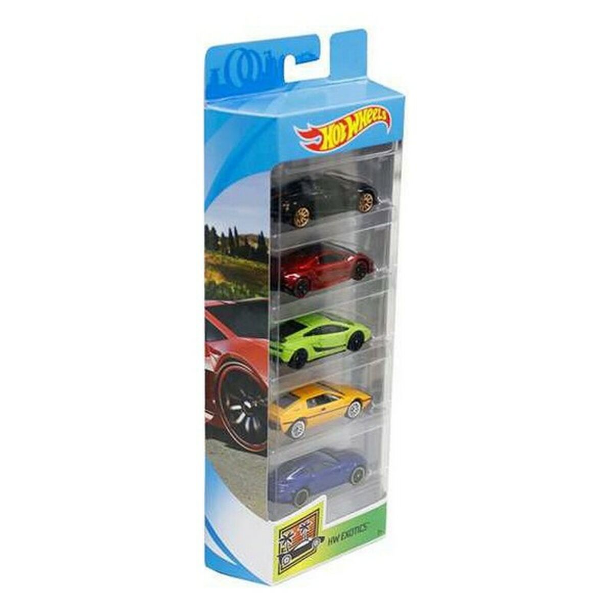 5 mašinėlių rinkinys Hot Wheels 1806 Spalvotas Oranžinė