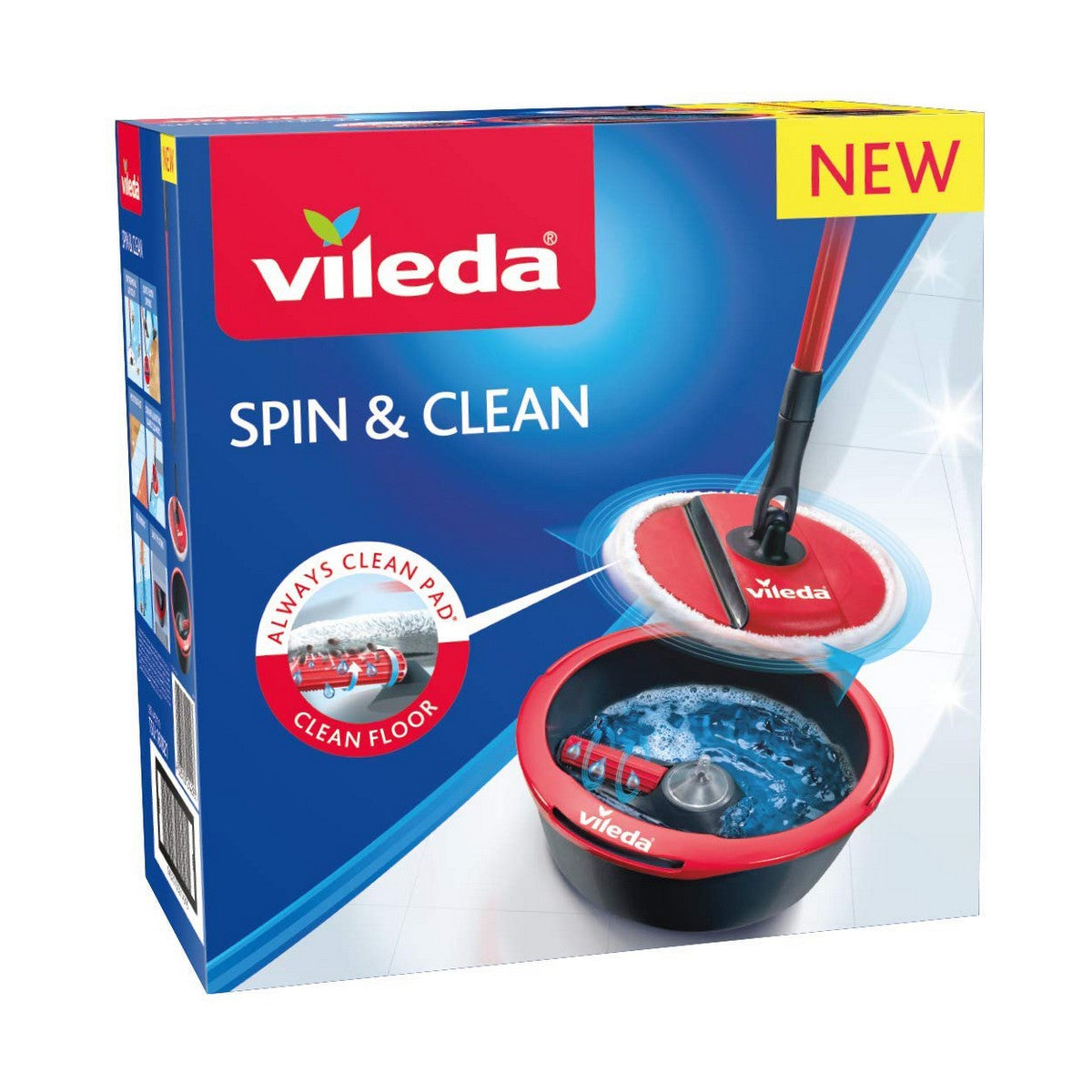 Mop with Bucket Vileda Spin & Clean Besisukantis polipropileno