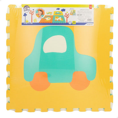 Kilimas Puzlė Colorbaby 4 Dalys Transporto priemonių 118 x 118 cm EVA (2 vnt.)