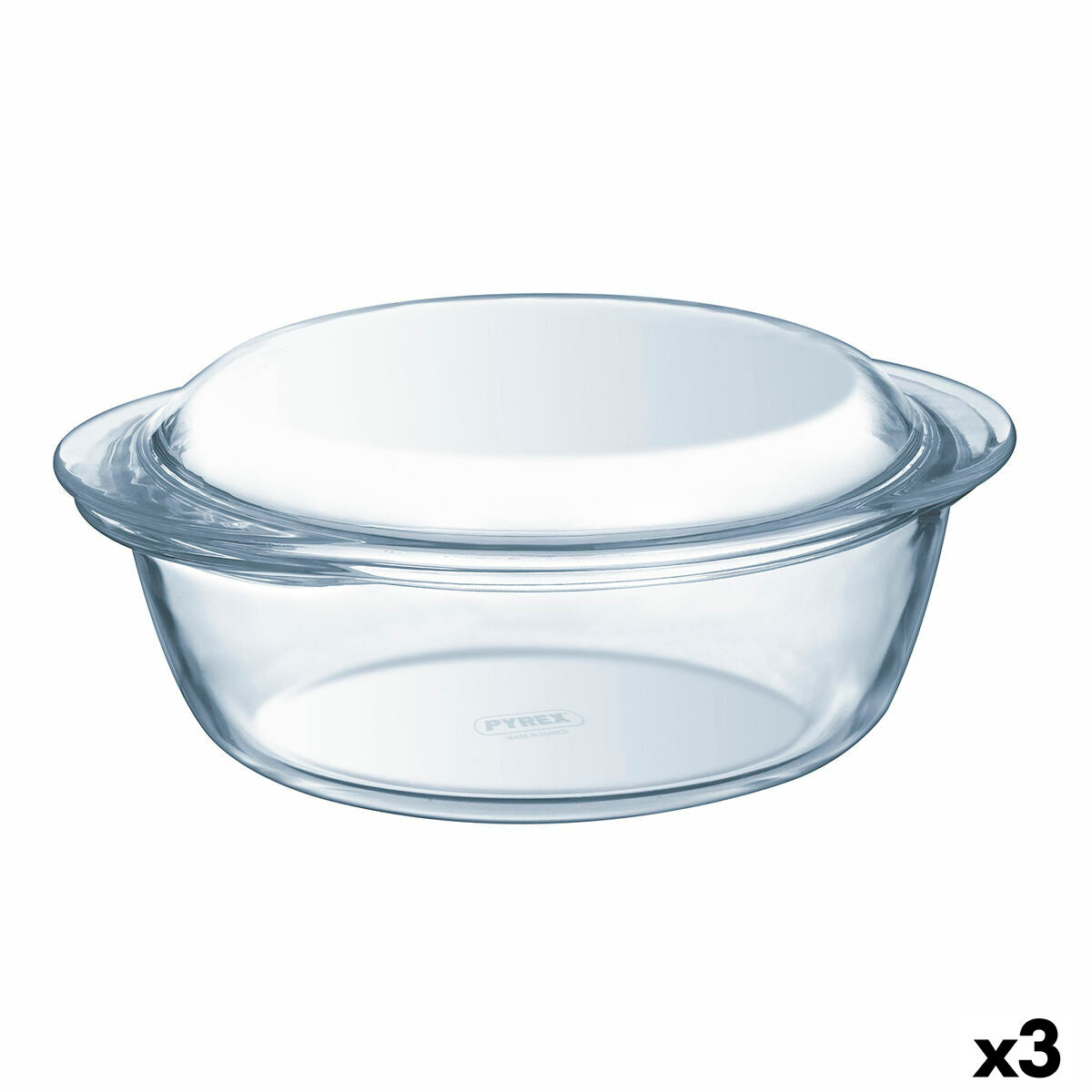 Puodas su dangčiu Pyrex Essentials Skaidrus 1,4 L (3 vnt.)