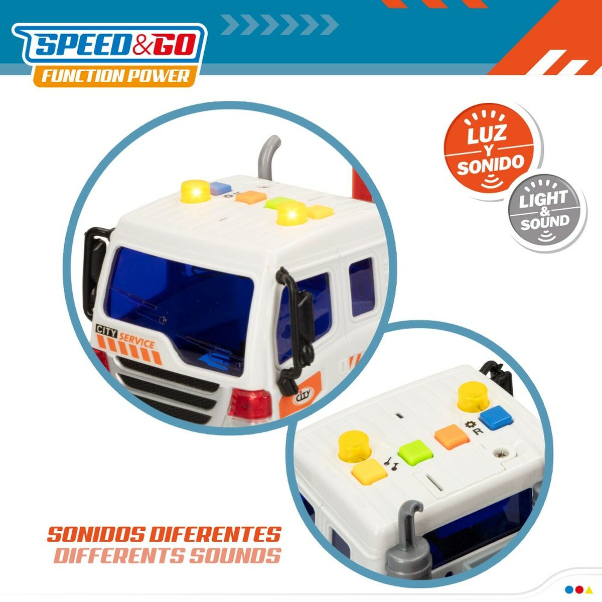 Sunkvežimių vežimėlis ir automobiliai Speed & Go 37,5 x 12,5 x 10 cm (2 vnt.)