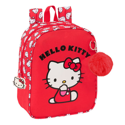 Mokyklinis krepšys Hello Kitty Iconic Balta Raudona 22 x 27 x 10 cm