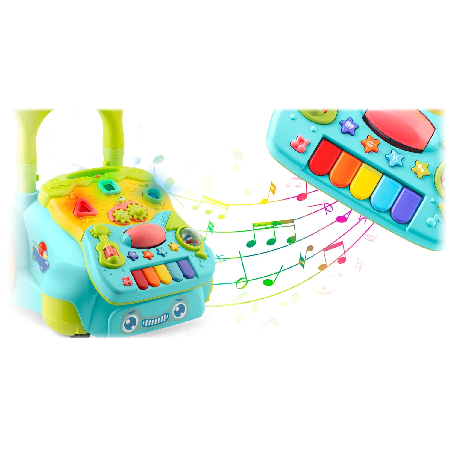 2v1 RK-744 Ricokids turkūzų edukacinis važiuoklis su muzika