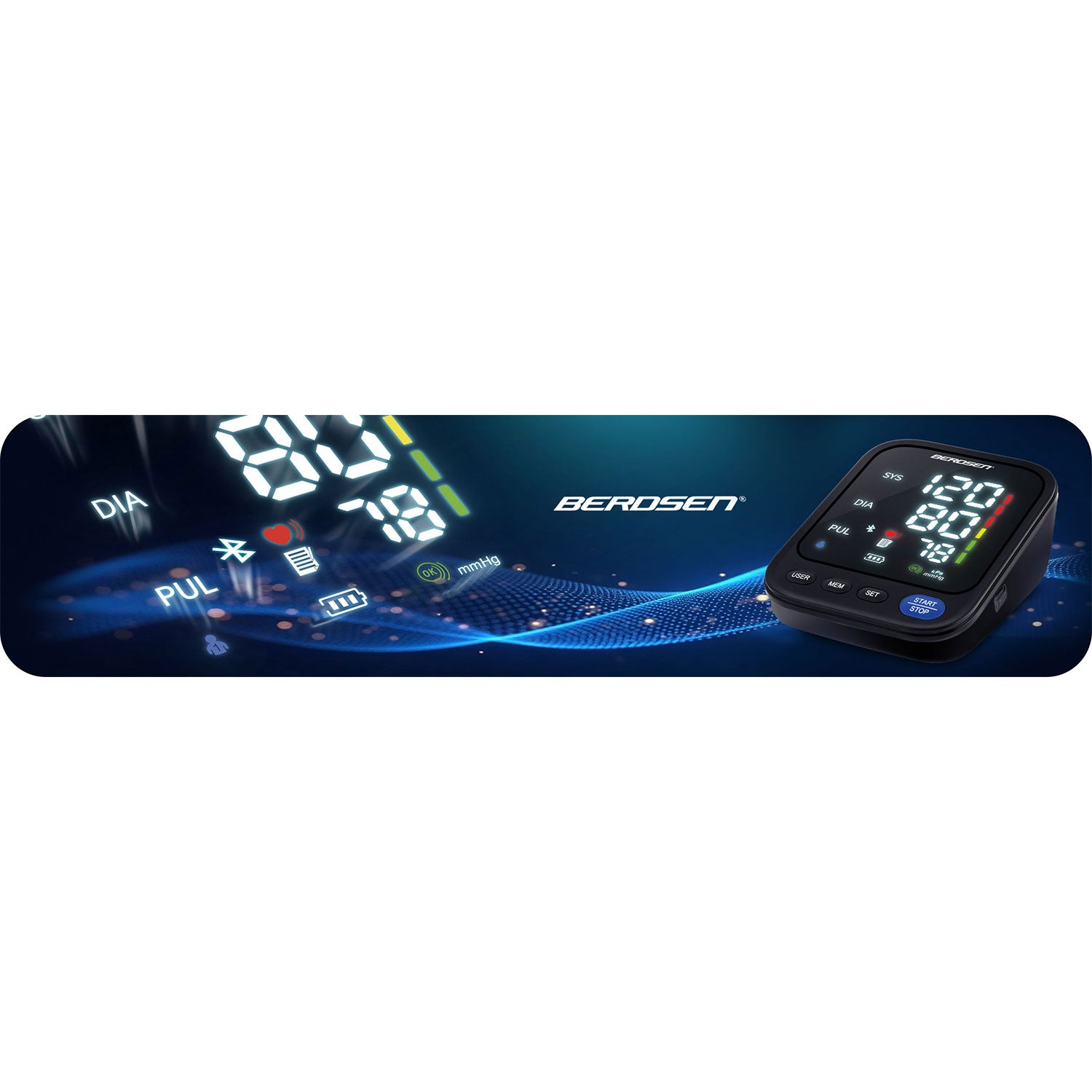 Rankinis spaudimo matuoklis su Lenkijos pranešimais ir bluetooth BD-123 Berdsen