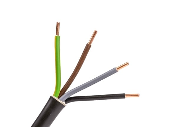 Elpar CYKY 4x2.5 mm2 juodas jėgos kabelis (450/750V)