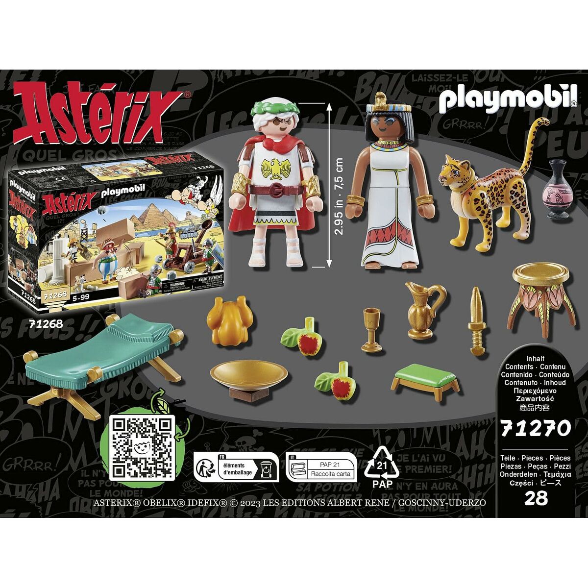 Playset Playmobil 71270 - Asterix: César and Cleopatra 28 Dalys