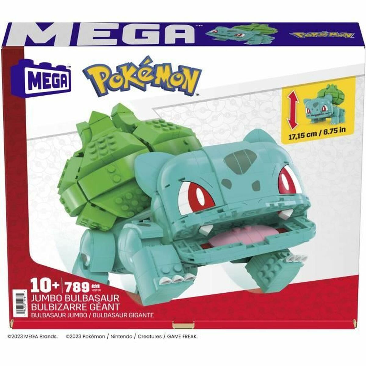 Statybos rinkinys Pokémon Mega Construx - Jumbo Bulbasaur 789 Dalys