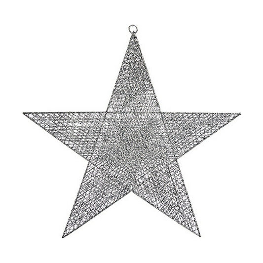 Kalėdų papuošalai Sidabras Žvaigždė 50 x 51,5 x 0,5 cm Metalinis