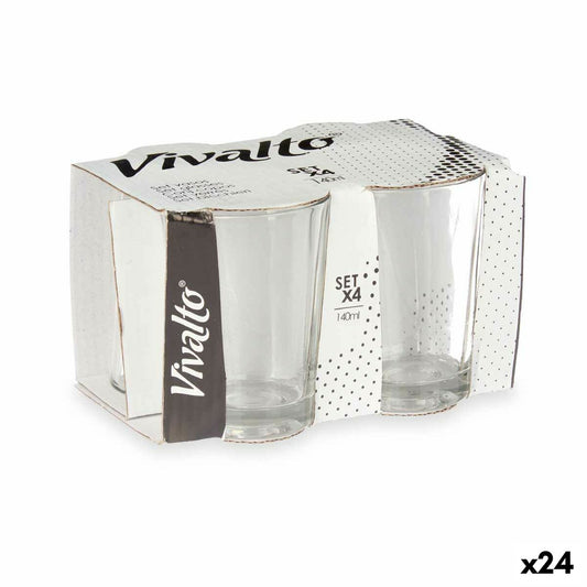 Stiklas Vivalto RYG2047 Skaidrus stiklas 140 ml Kava (24 vnt.)