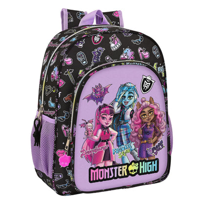 Mokyklinis krepšys Monster High Creep Juoda 32 X 38 X 12 cm