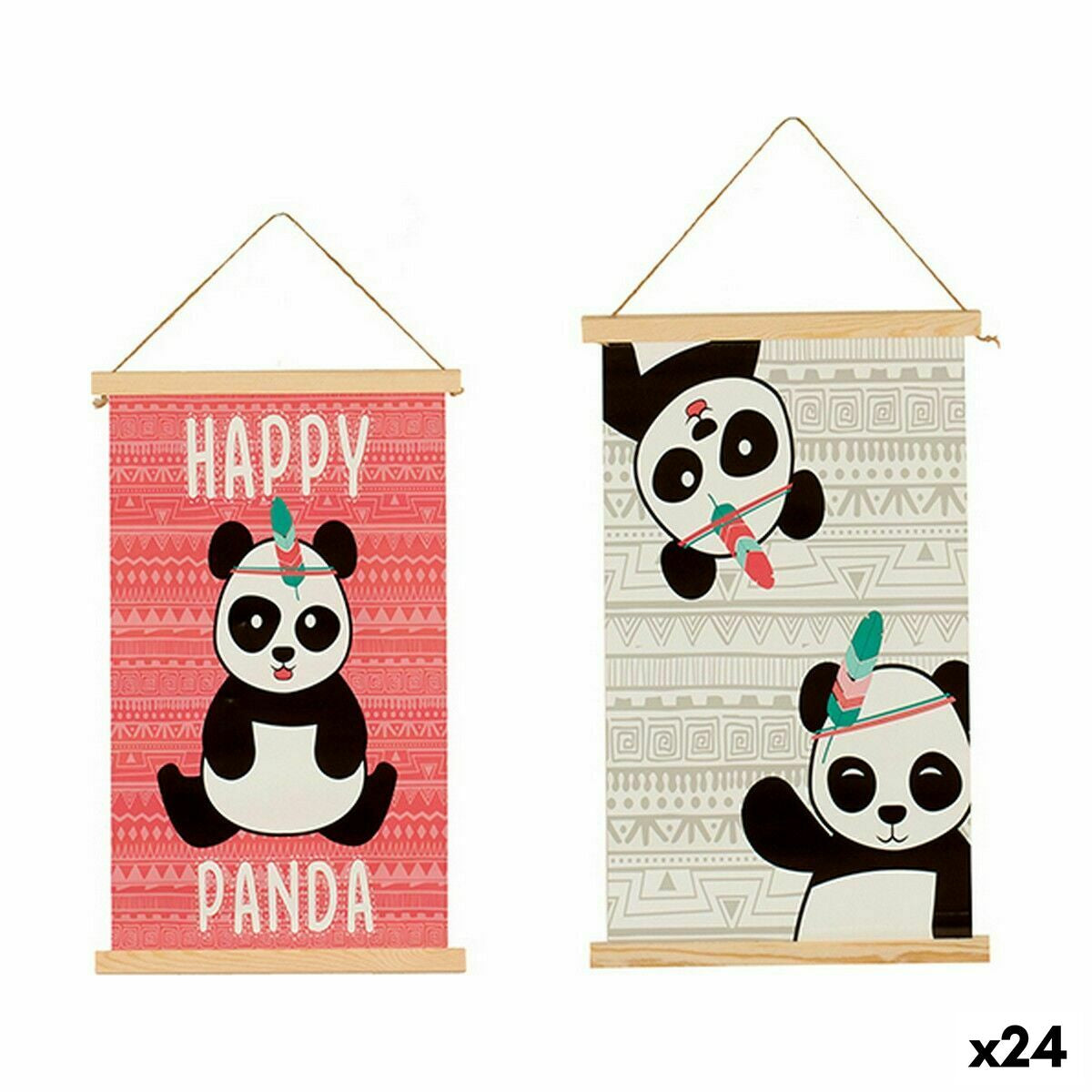 Sienų dekoracija Panda 1 x 54 x 33 cm (24 vnt.)