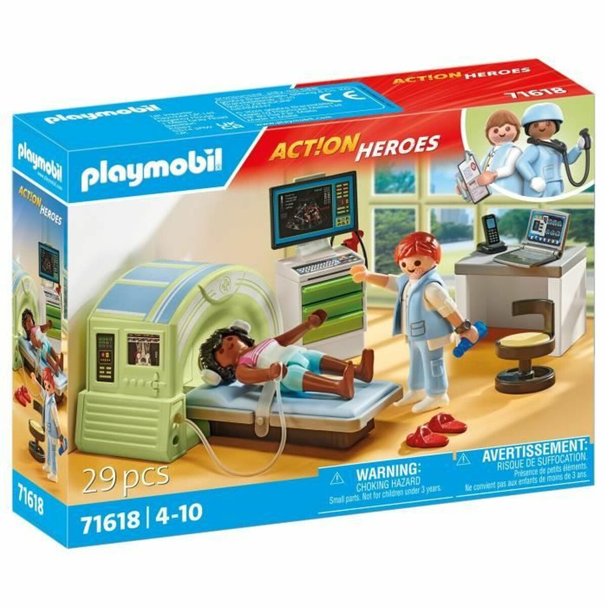 Playset Playmobil 71618 - Patient Medical Scanner 29 Dalys