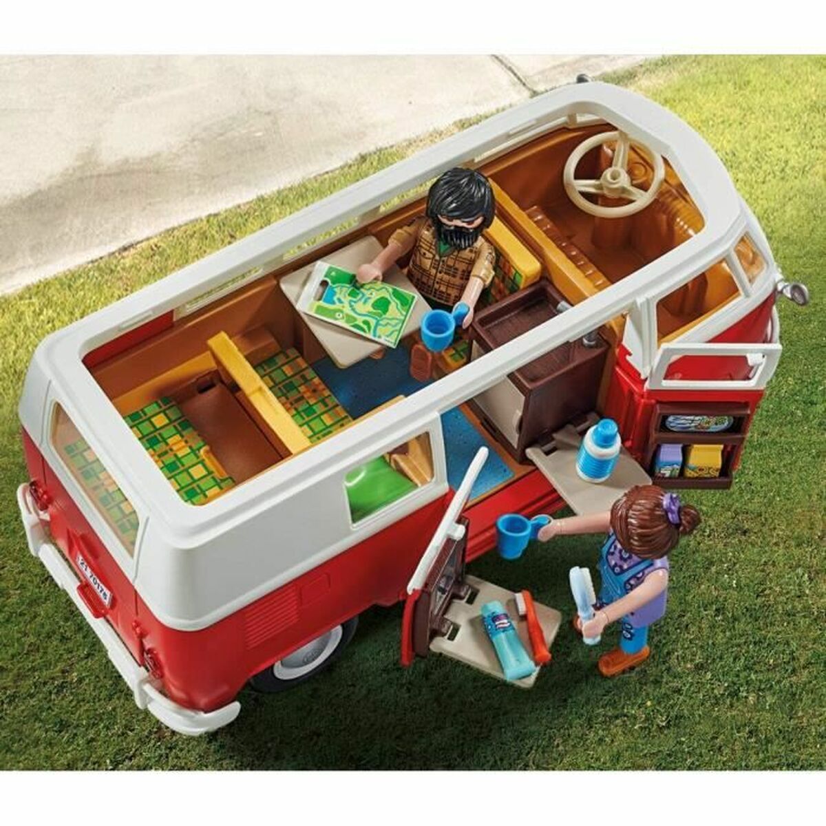 Transporto priemonių žaidimo rinkinys Playmobil 70176 Volkswagen T1 Bus Raudona