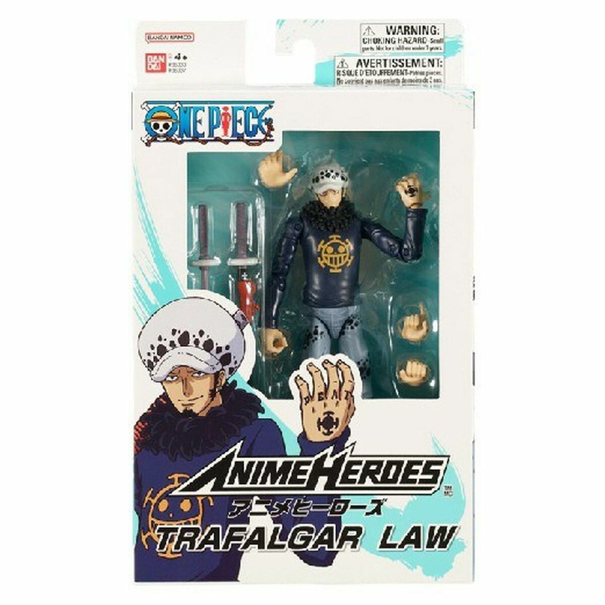 Veiklos rodikliai One Piece Bandai Anime Heroes: Trafalgar Law 17 cm