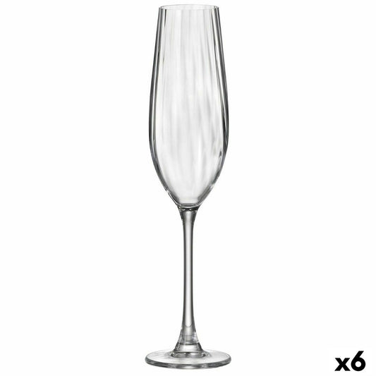 Šampano taurė Bohemia Crystal Optic Skaidrus stiklas 260 ml (6 vnt.)