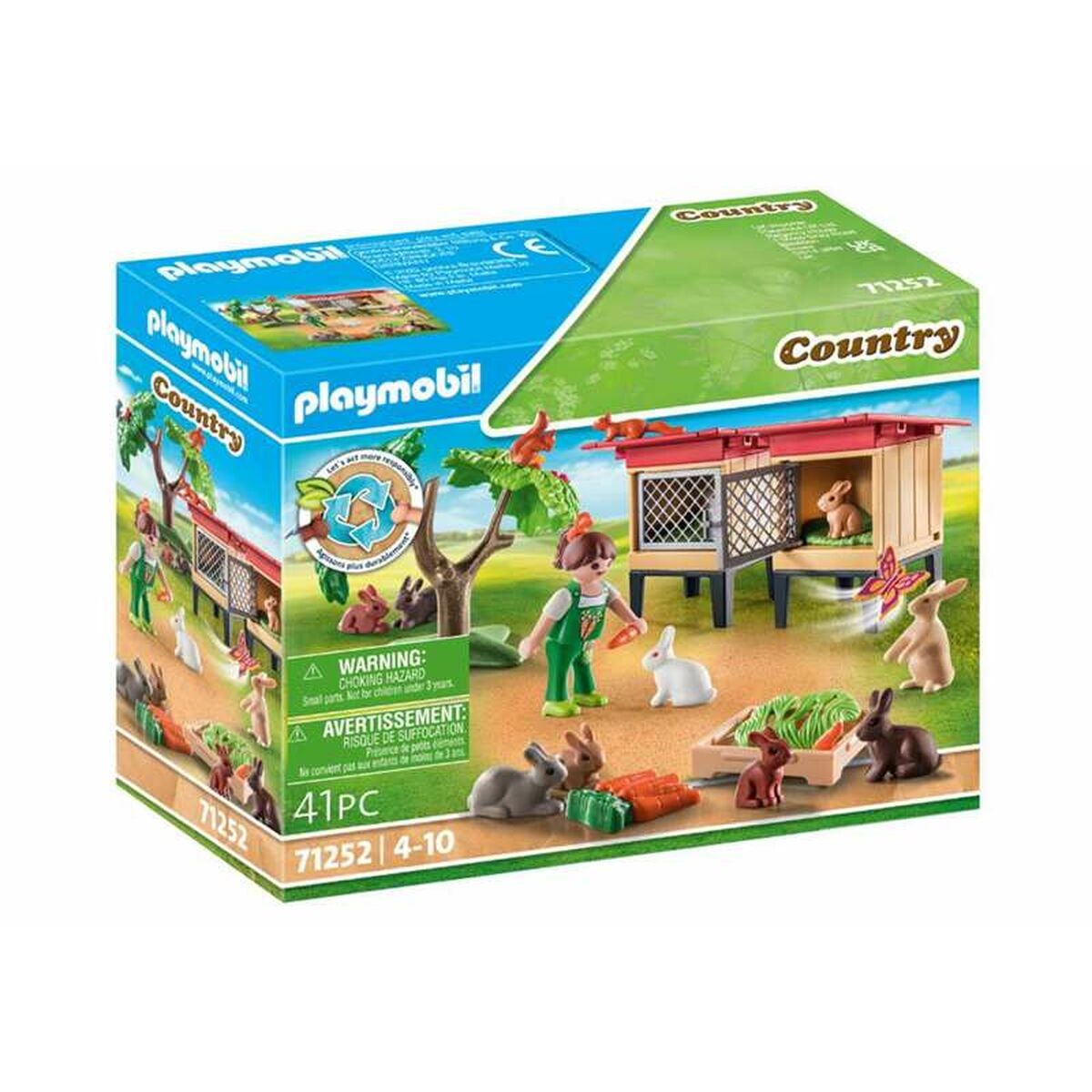 Playset Playmobil 71252 Country Rabbit Hutch 41 Dalys