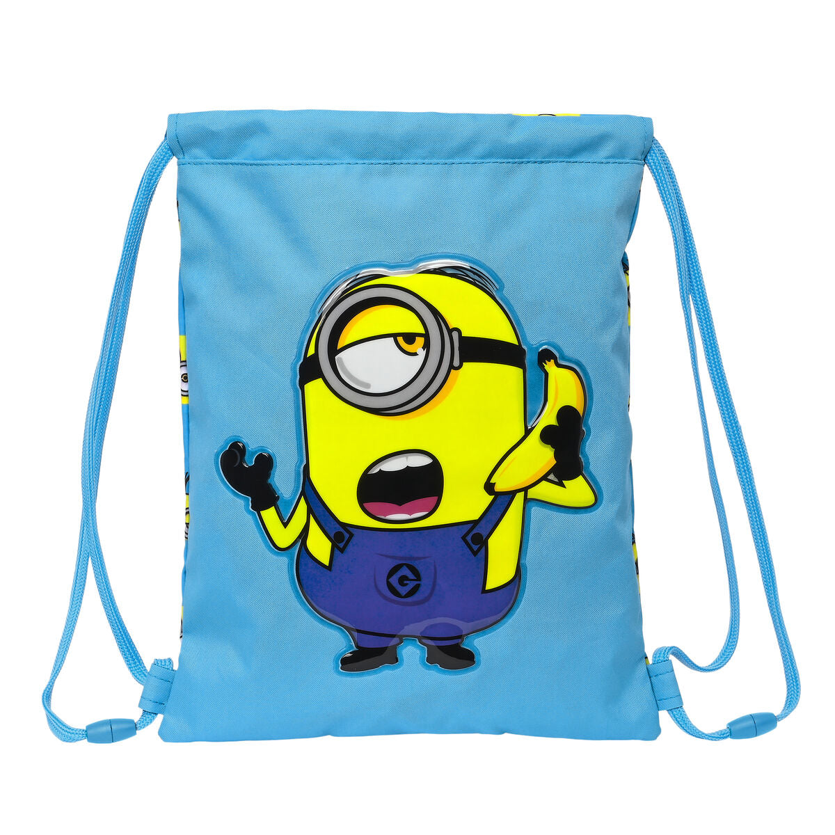 Kuprinė su virvutėmis Minions Minionstatic Mėlyna 26 x 34 x 1 cm