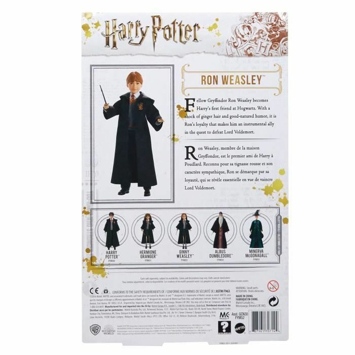 Veiklos rodikliai Mattel HARRY POTTER - Ron Weasley