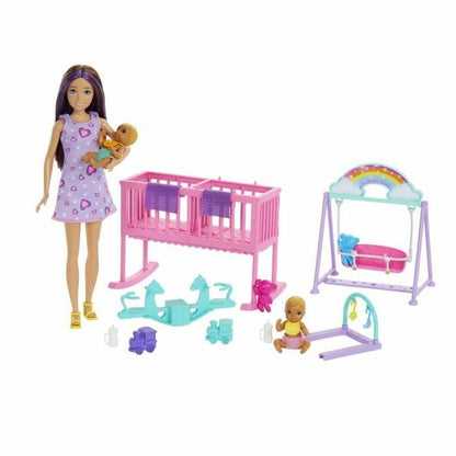 Lėlė kūdikis su priedais Barbie The Twins' Room-Skipper Playset