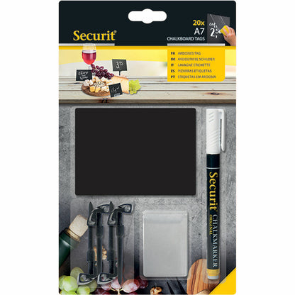 Lenta Securit Su parama Rinkinys 7,4 × 10,5 cm 20 vnt. Juoda