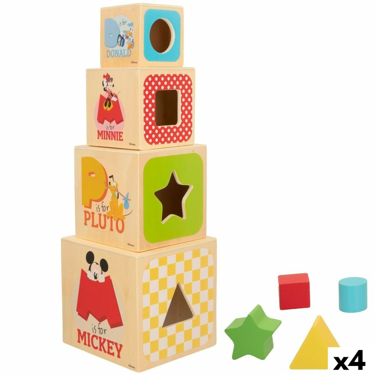 Statymo blokai Disney 8 Dalys 4 vnt. 12,2 x 12,2 x 12,2 cm