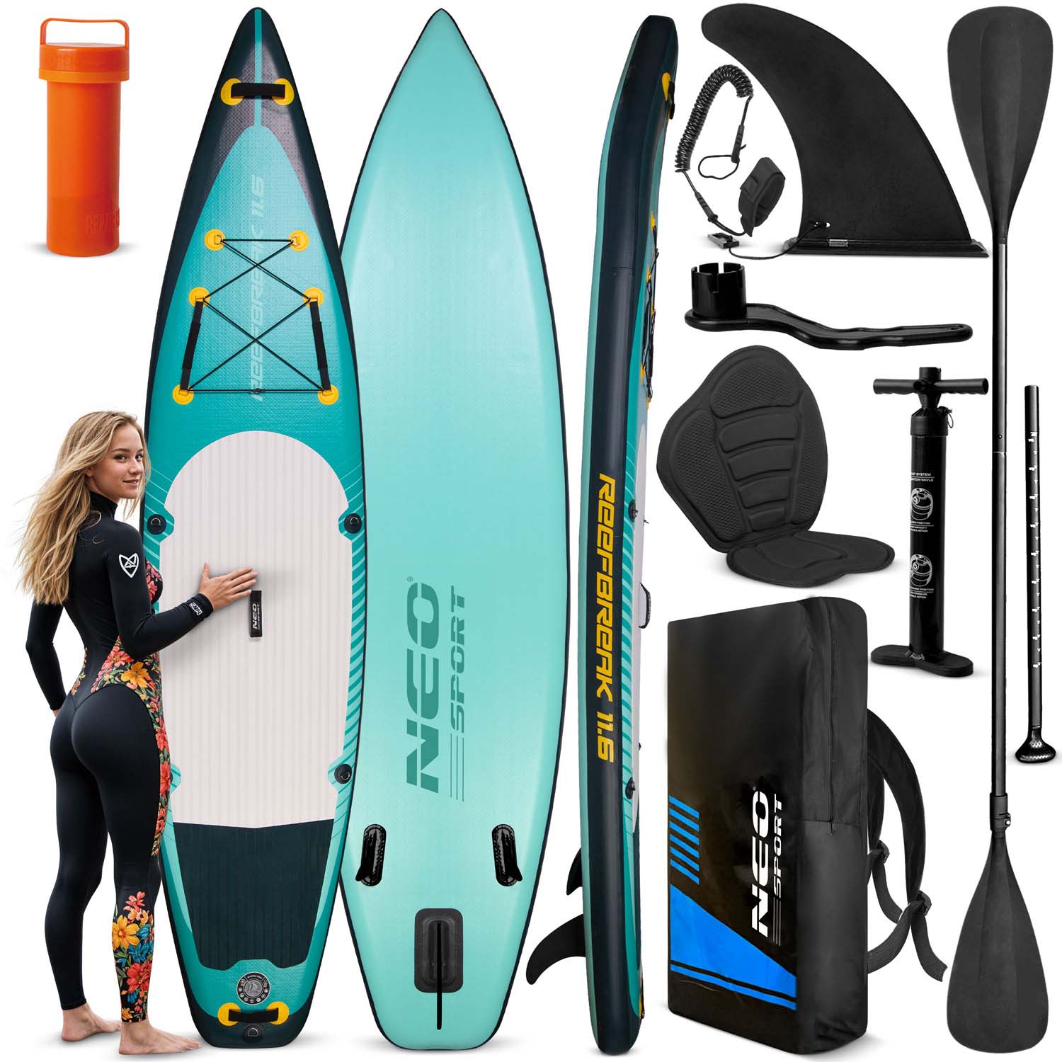 350 x 81 x 15 cm Neo-Sport 170303 SUP Reefbreak plokštė