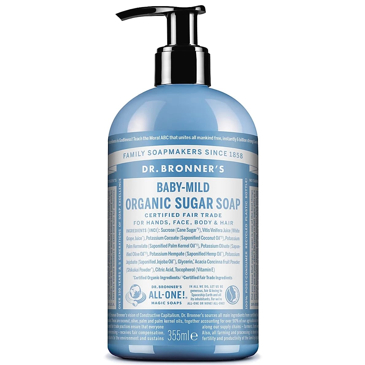 Dr. Bronner's Organic Sugar Baby-Mild skystas muilas 355 ml