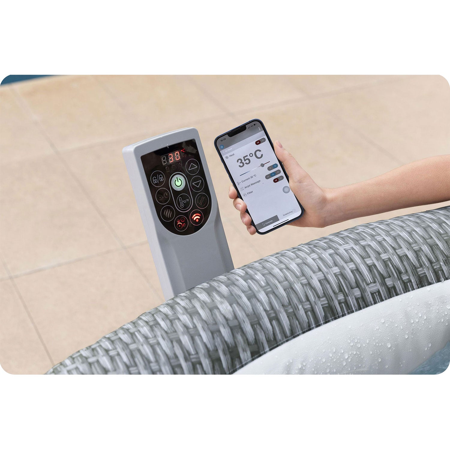 Dėgnėtinas SPA Lay-Z Bali Grey 6 asmenų Bestway 6001N