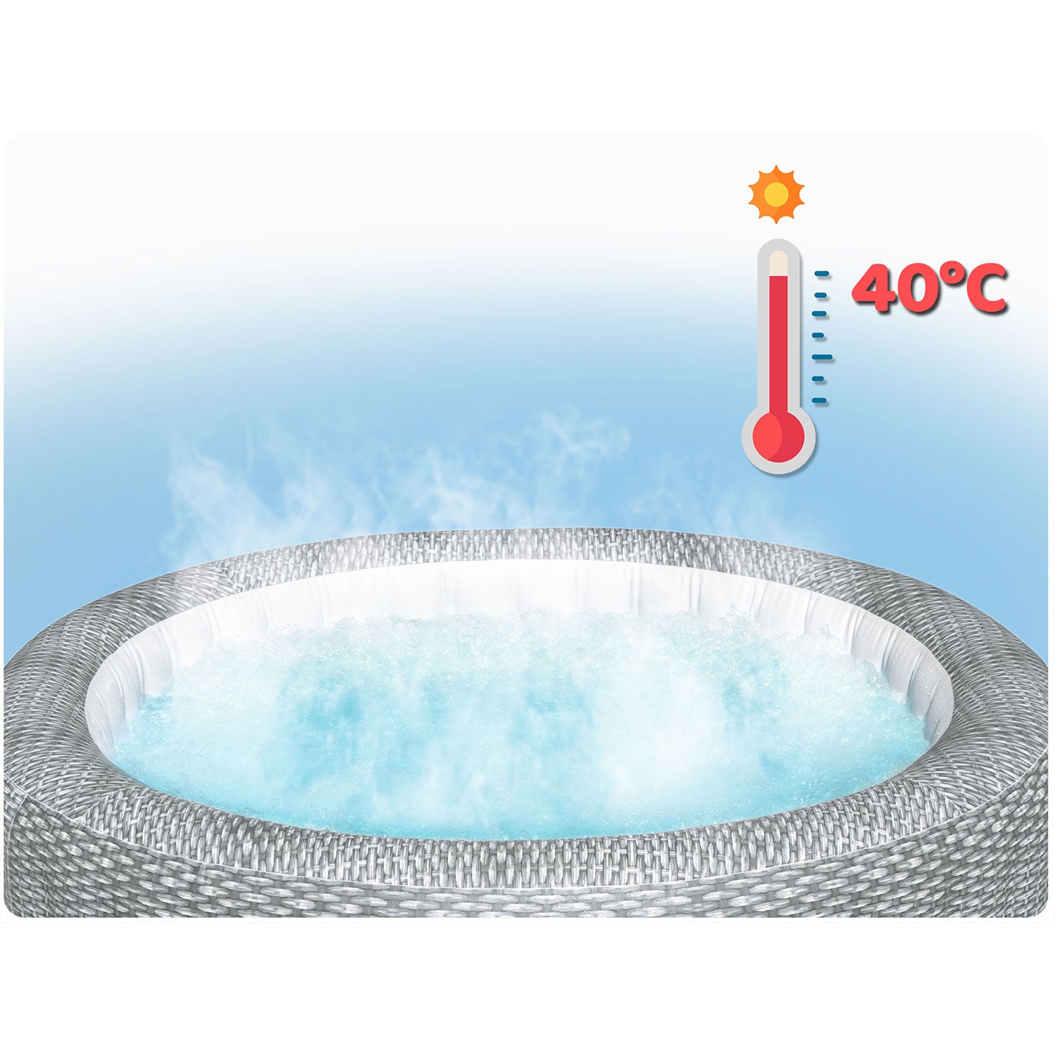 Dėgnėtinas SPA Lay-Z Bali Grey 6 asmenų Bestway 6001N