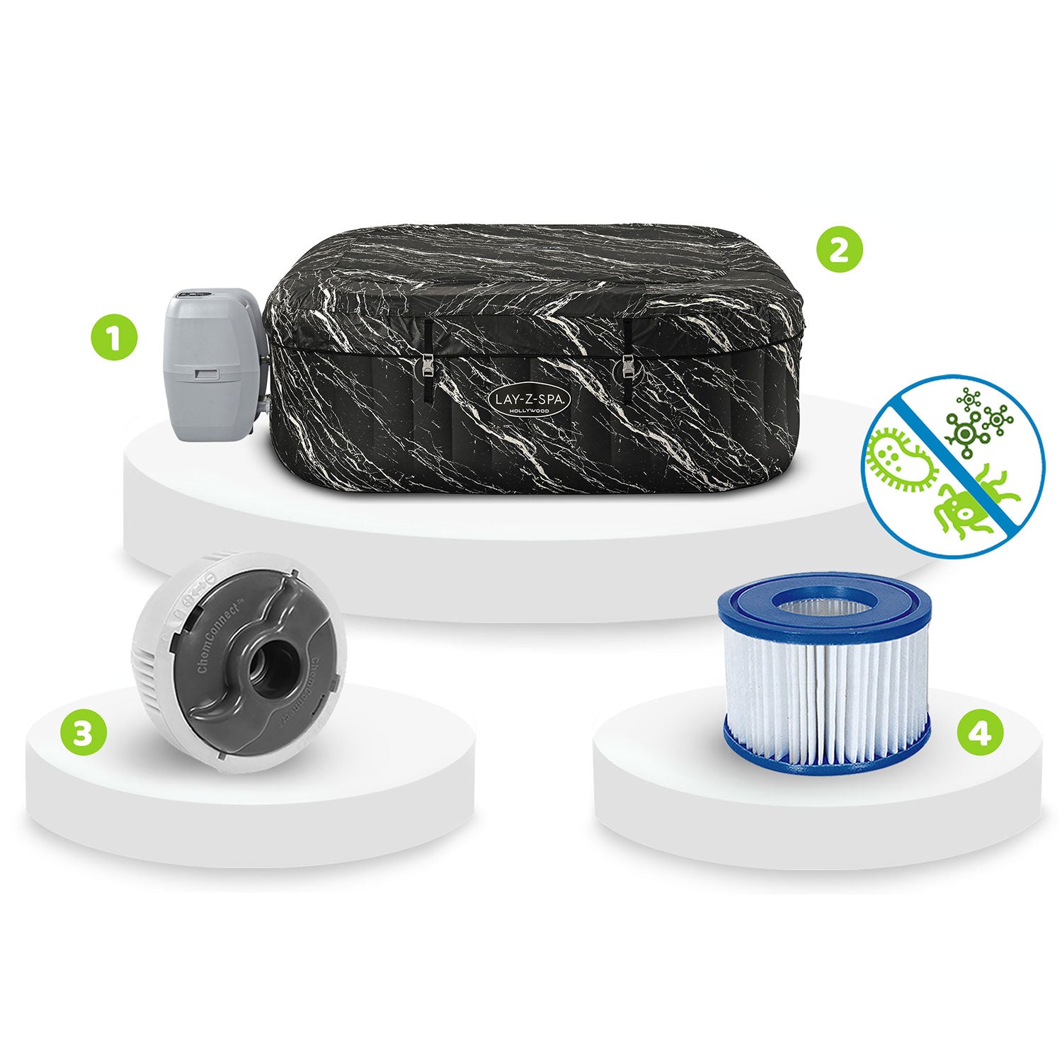 "Lay-Z Hollywood" pučiamos SPA 6 vietų "Bestway 6001F"