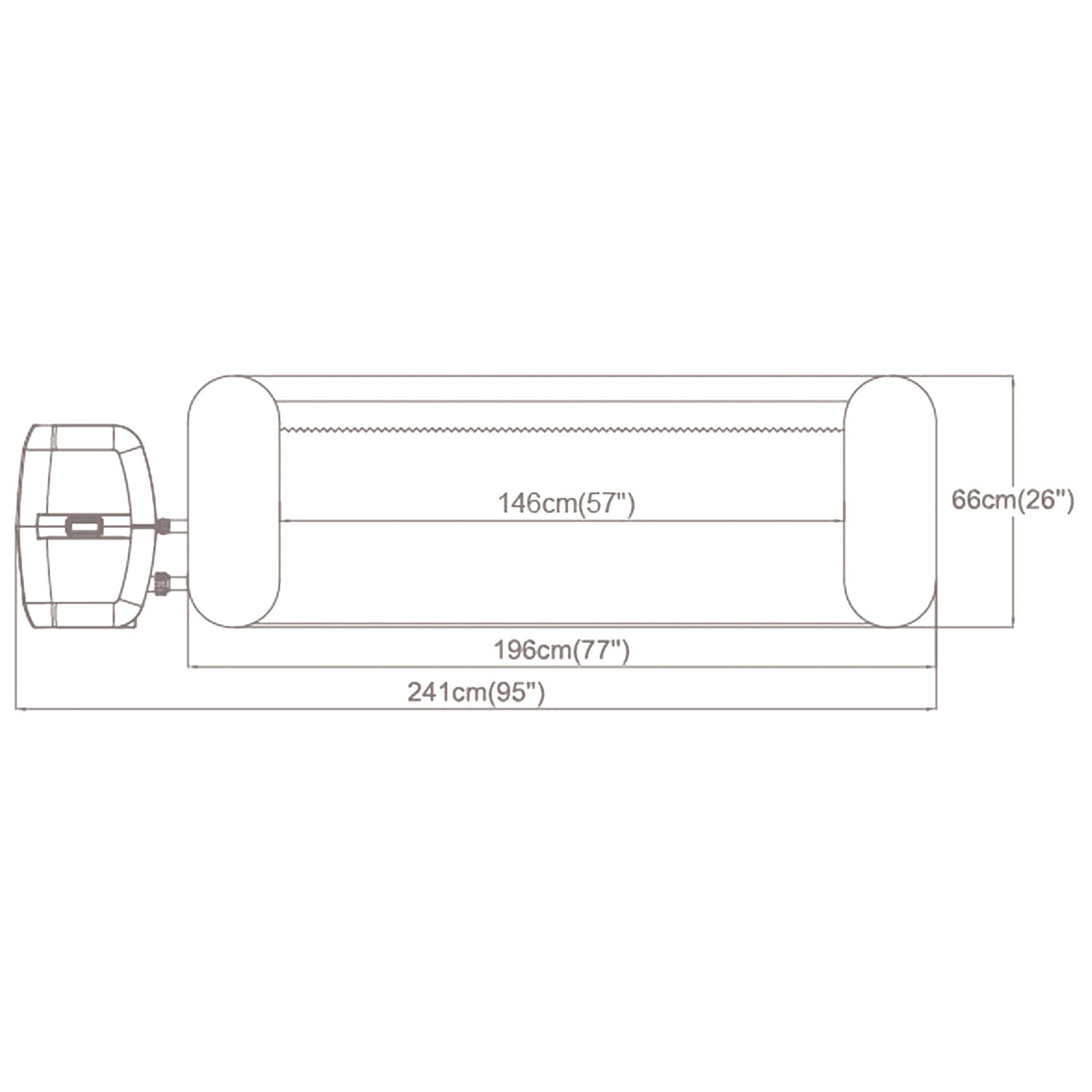"Lay-Z Miami Green" pučiamos SPA 6 asmenų "Bestway 6001D"