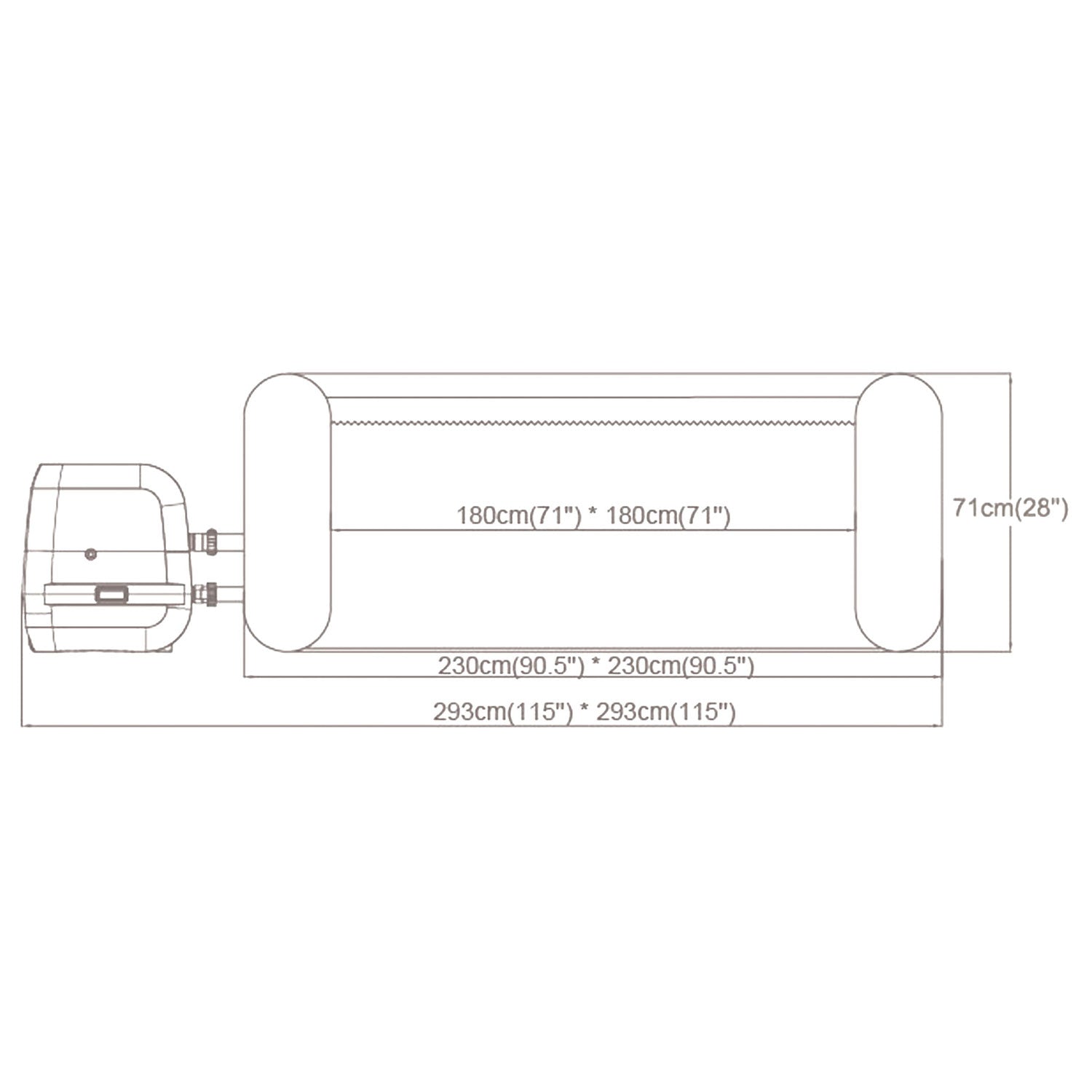 SPA Lay-Z Santorini Pro 7 asmenų Bestway 6001T