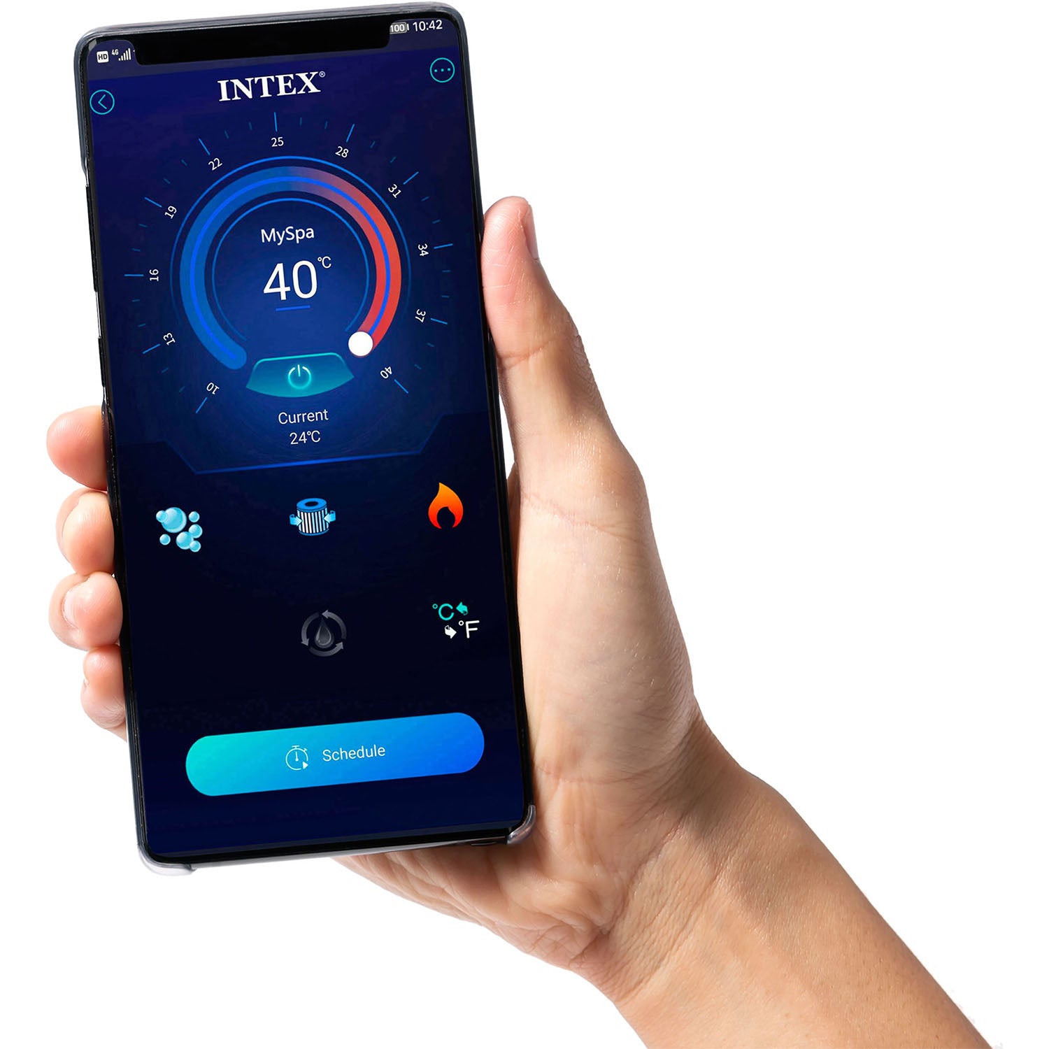 4 asmenų INTEX 28450 džiovinamieji hidromasažo SPA