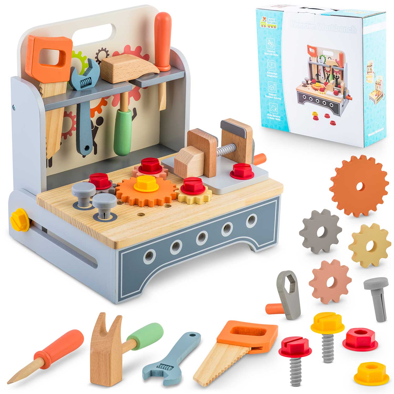 RK-877 Ricokids medinės dirbtuvės su įrankiais